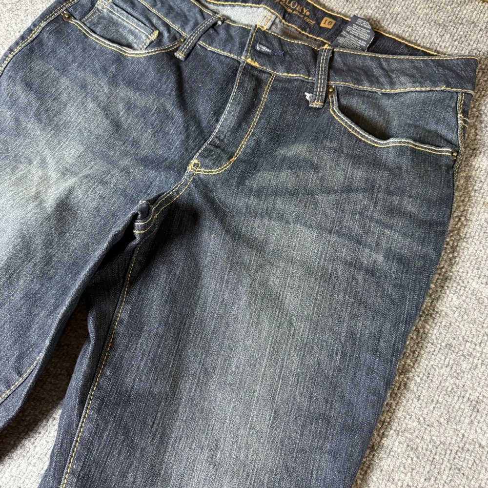 Faded Glory Women's‎ Dark Wash Straight Leg Denim Jeans Size 16P